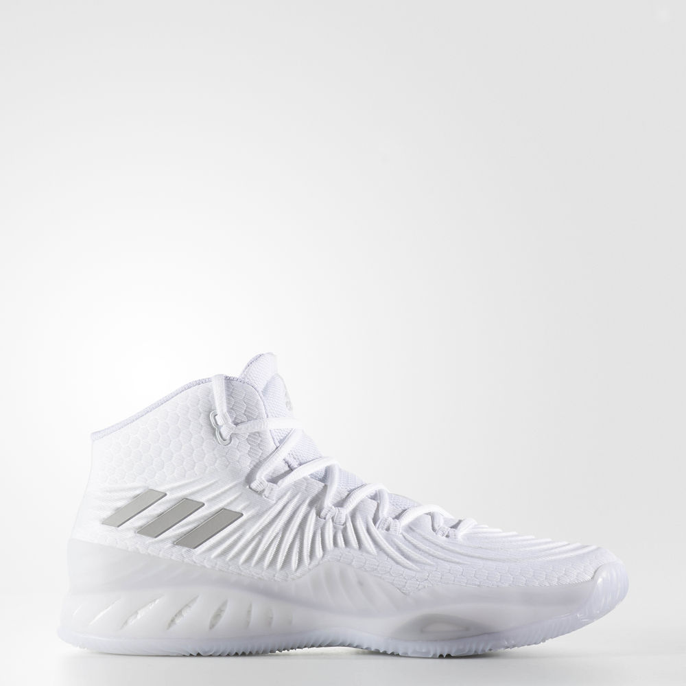 Adidas Crazy Explosive 2017 - παπουτσια μπασκετ ανδρικα - Ασπρα/Γκρι/Γκρι,Μέγεθος: EU 36 – 54 2/3 (4